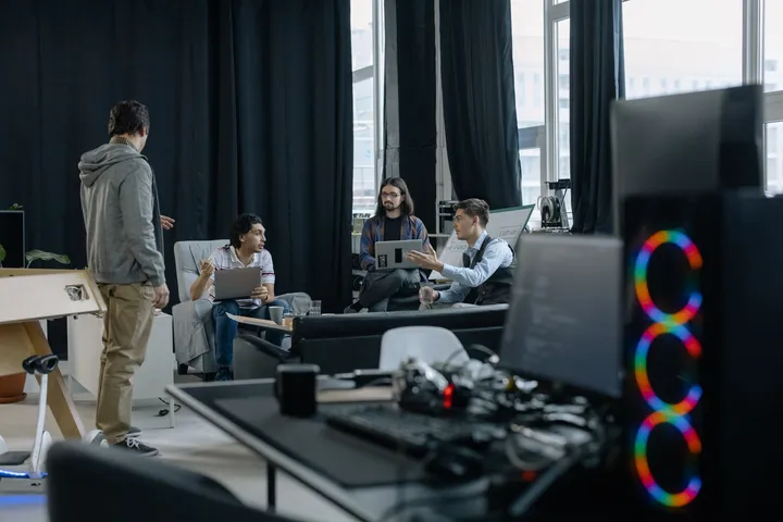 The Avaib software team meeting in the office — Avaib