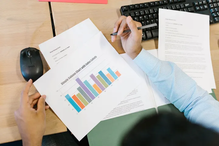 Data analysts reviewing business reports together — Avaib