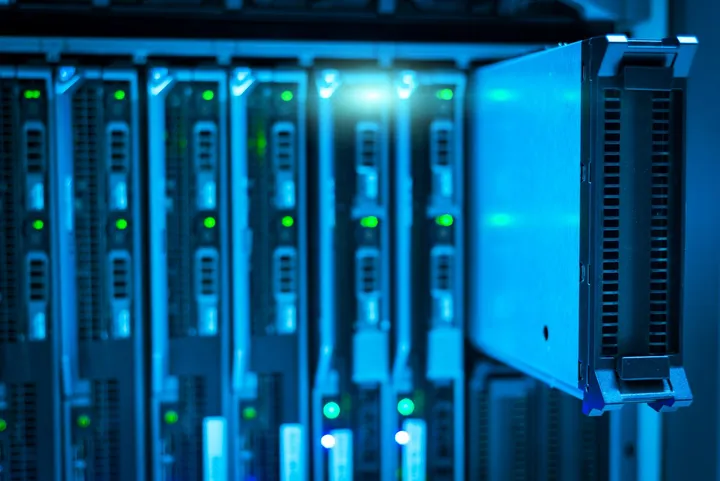 Cloud data-centre servers powering scalable infrastructure — cloud development at Avaib — Avaib