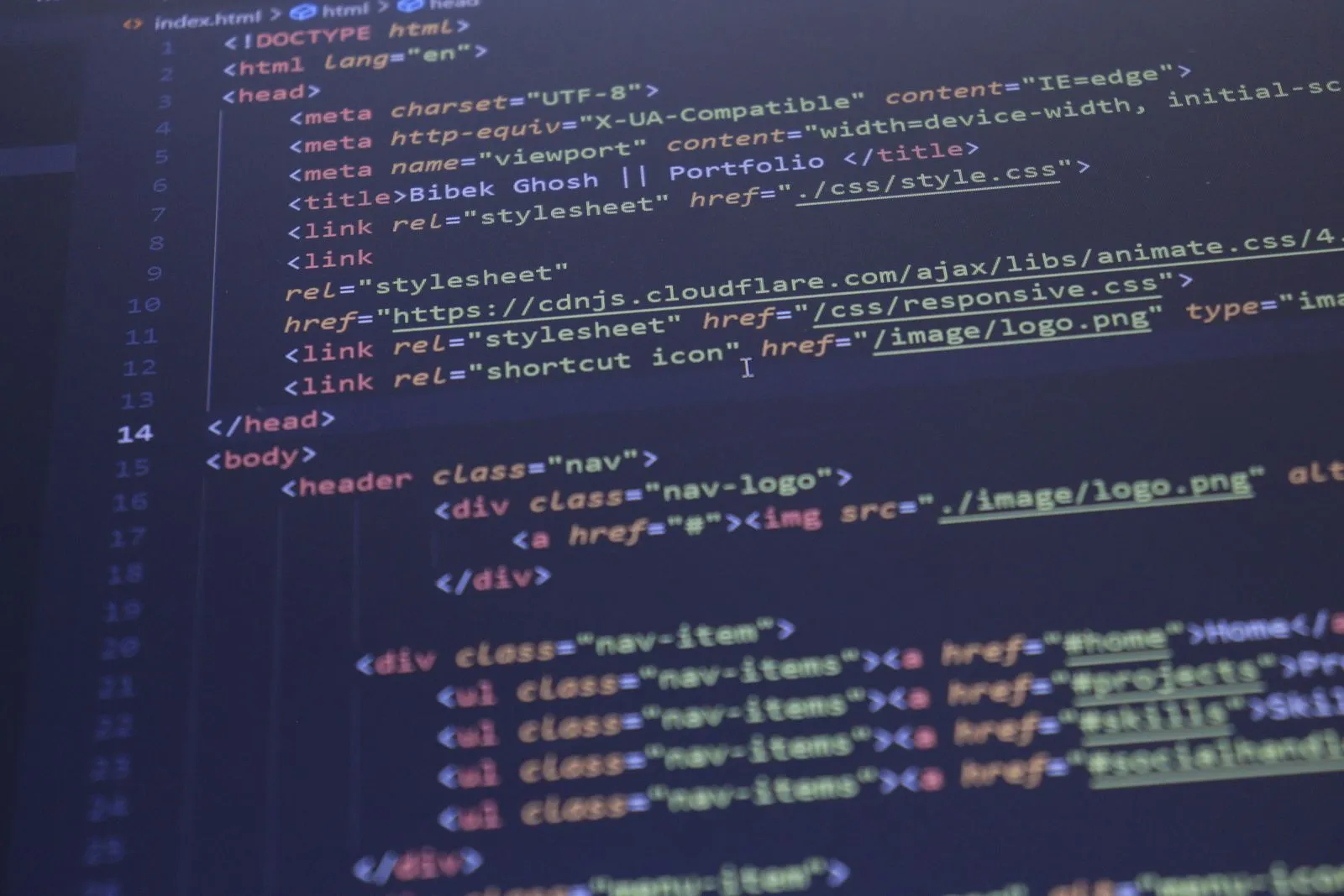 A web application being built in code on screen — Avaib — Avaib