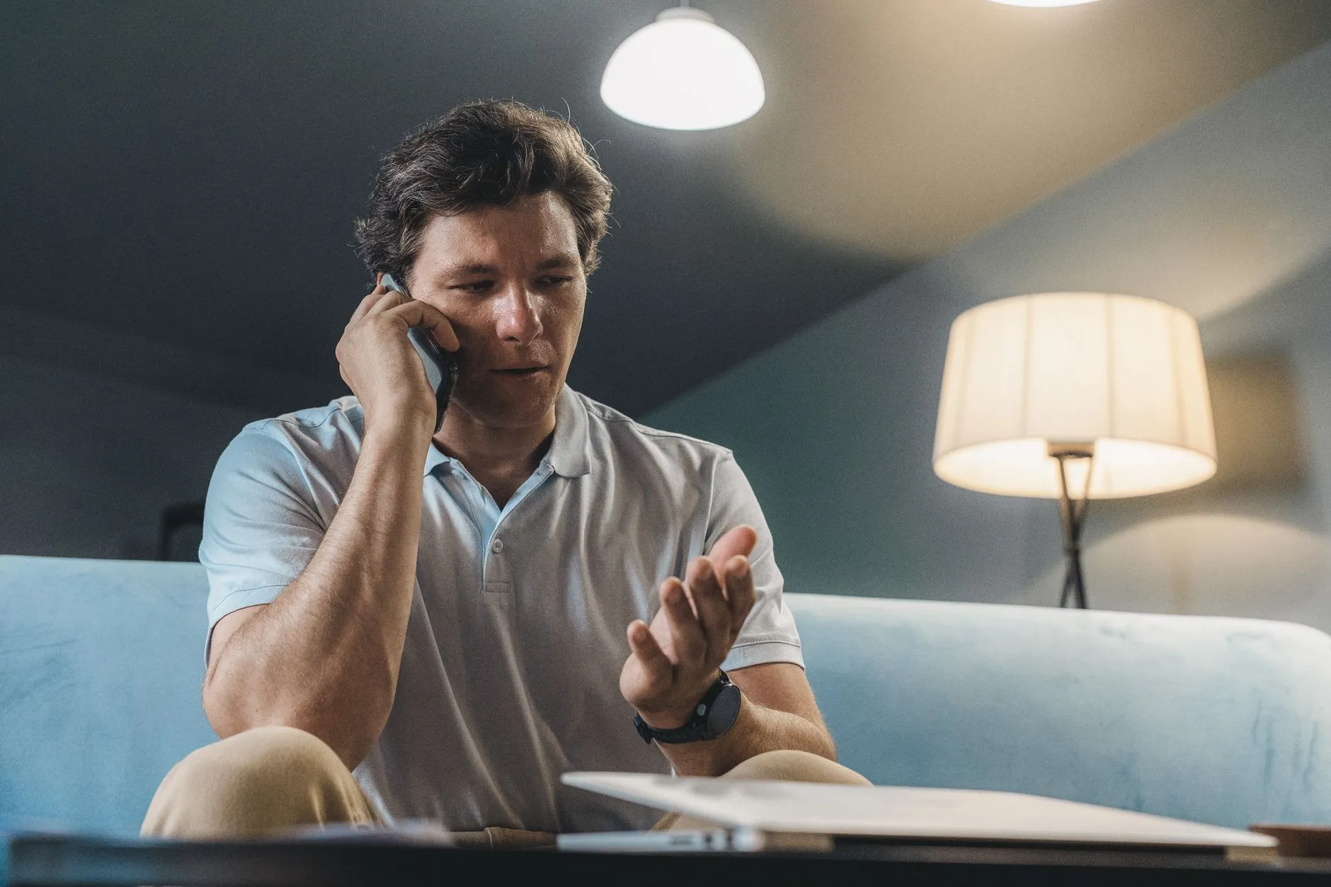 A busy front desk with an AI receptionist handling overflow calls — Avaib