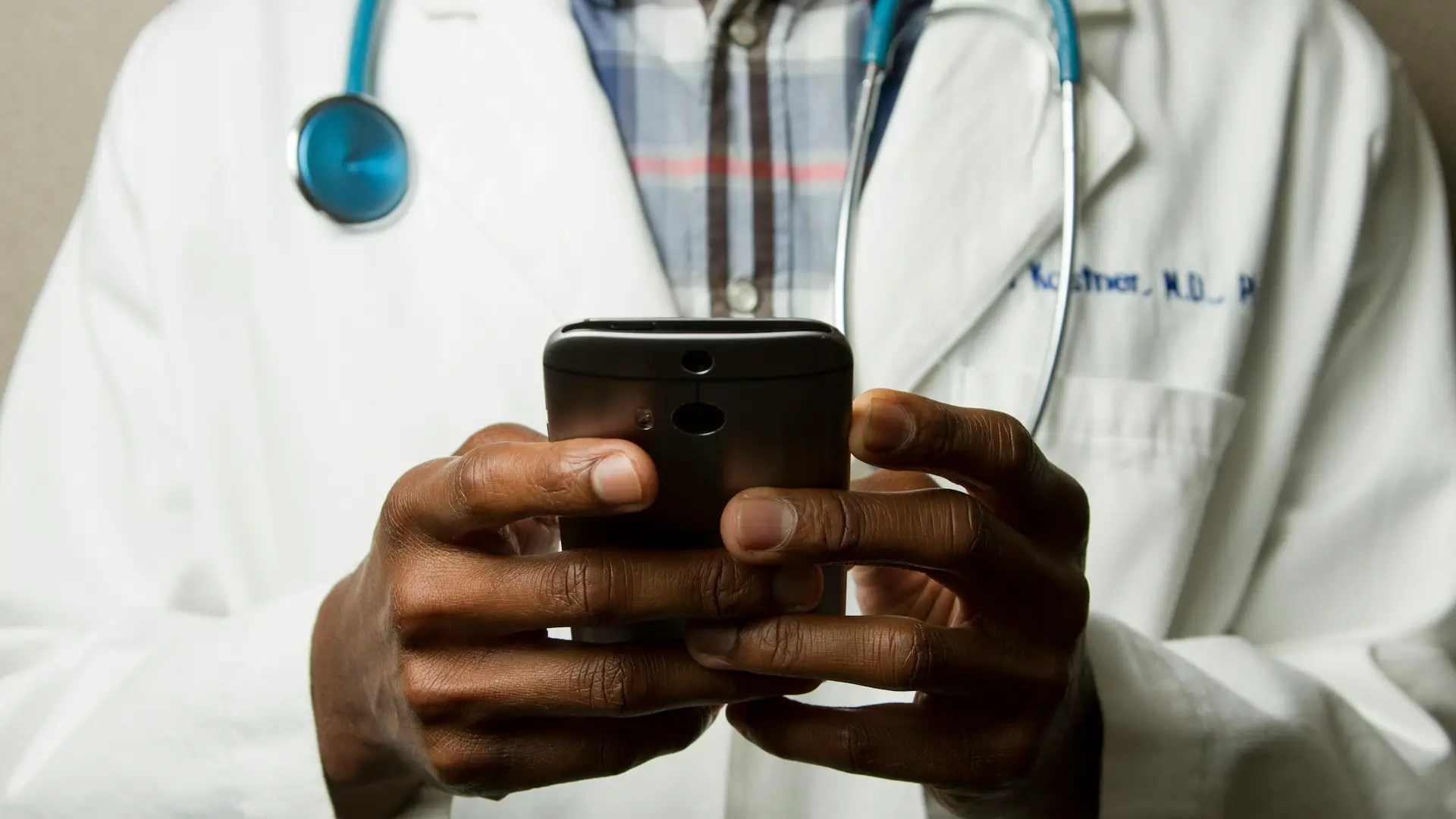 A clinician using technology — software Avaib builds for healthcare