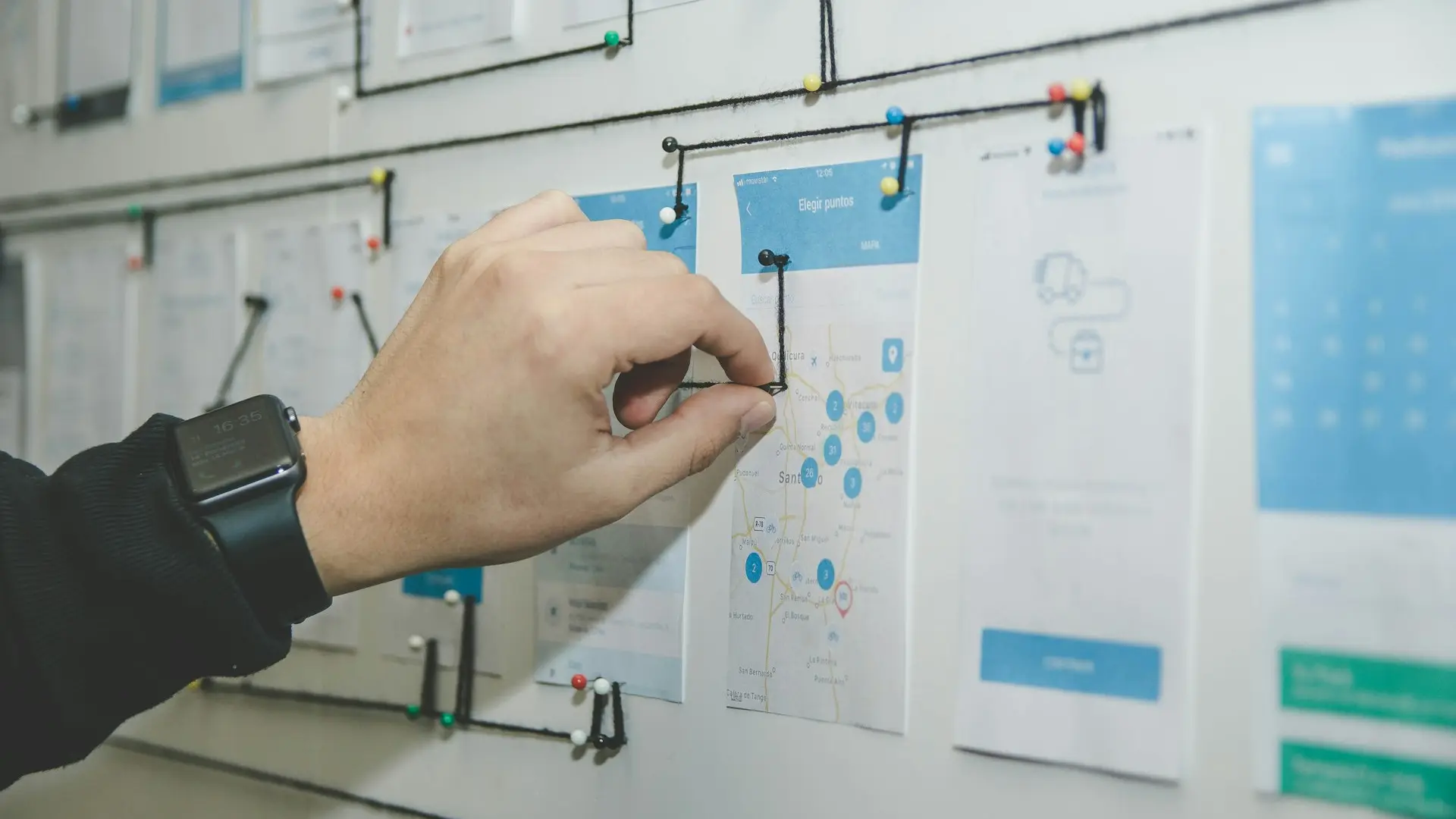 Planning and workflow mapped out on a whiteboard — how Avaib delivers