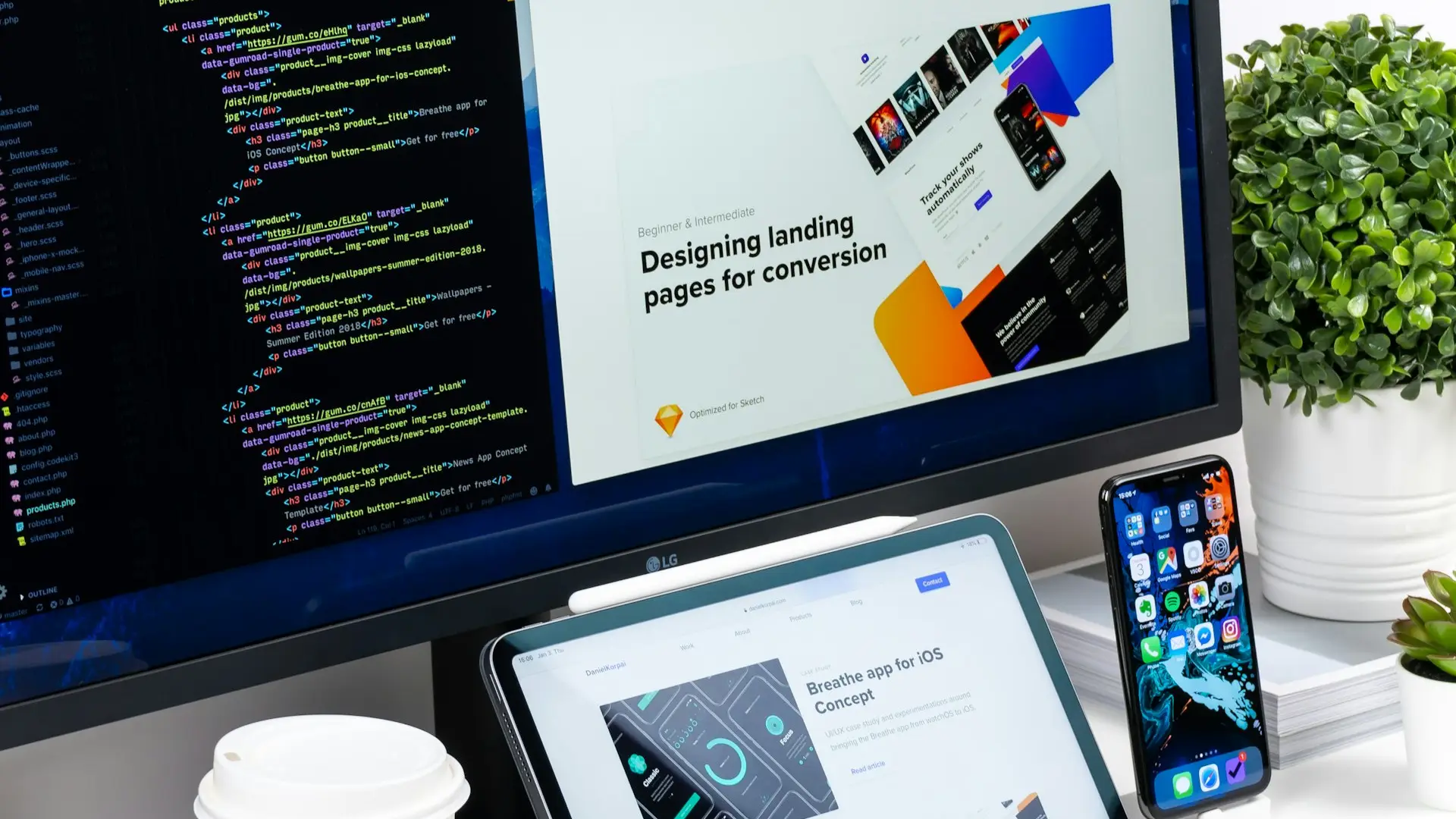 A web application being designed on screen — Avaib web app development