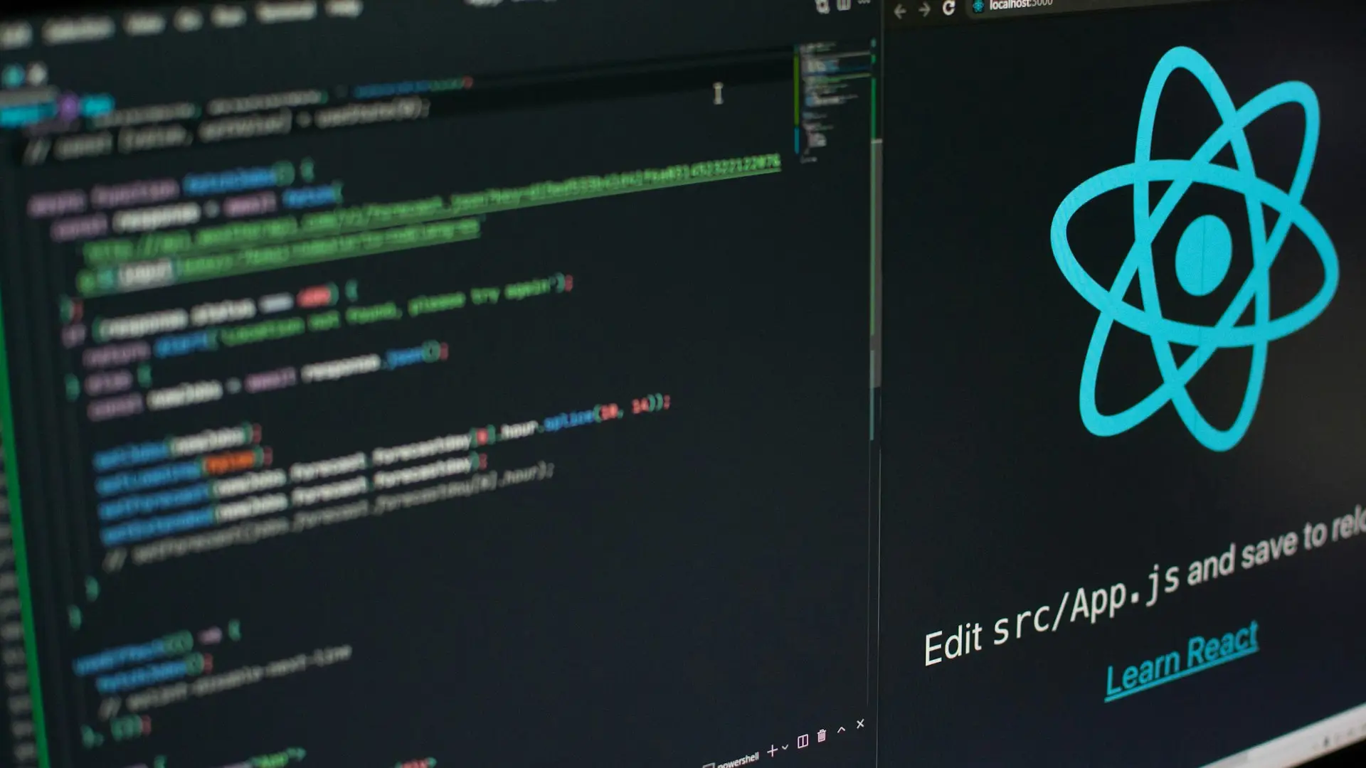 Code on a dark screen — .NET development at Avaib